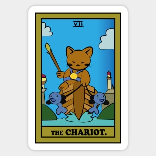 TAROT CARDS | THE CHARIOT. | CAT Sticker